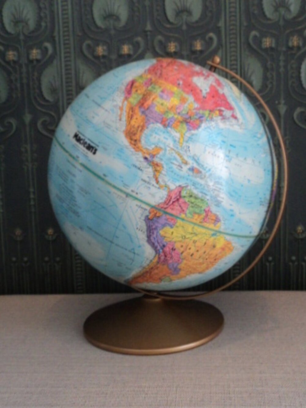 VINTAGE RARE MacLeans World Globe (with USSR)